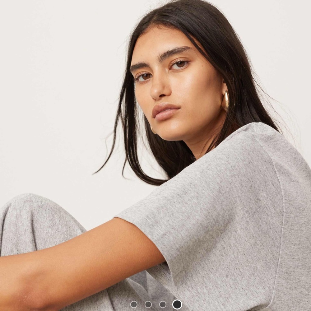 Women’s ASOS Light Gray Maxi T-Shirt Dress with Pockets comfy - Picture 4 of 4